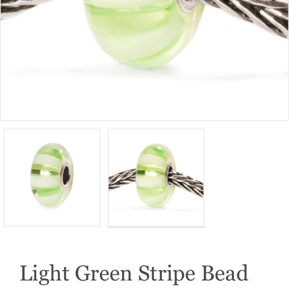 Light Green Stripe Trollbead